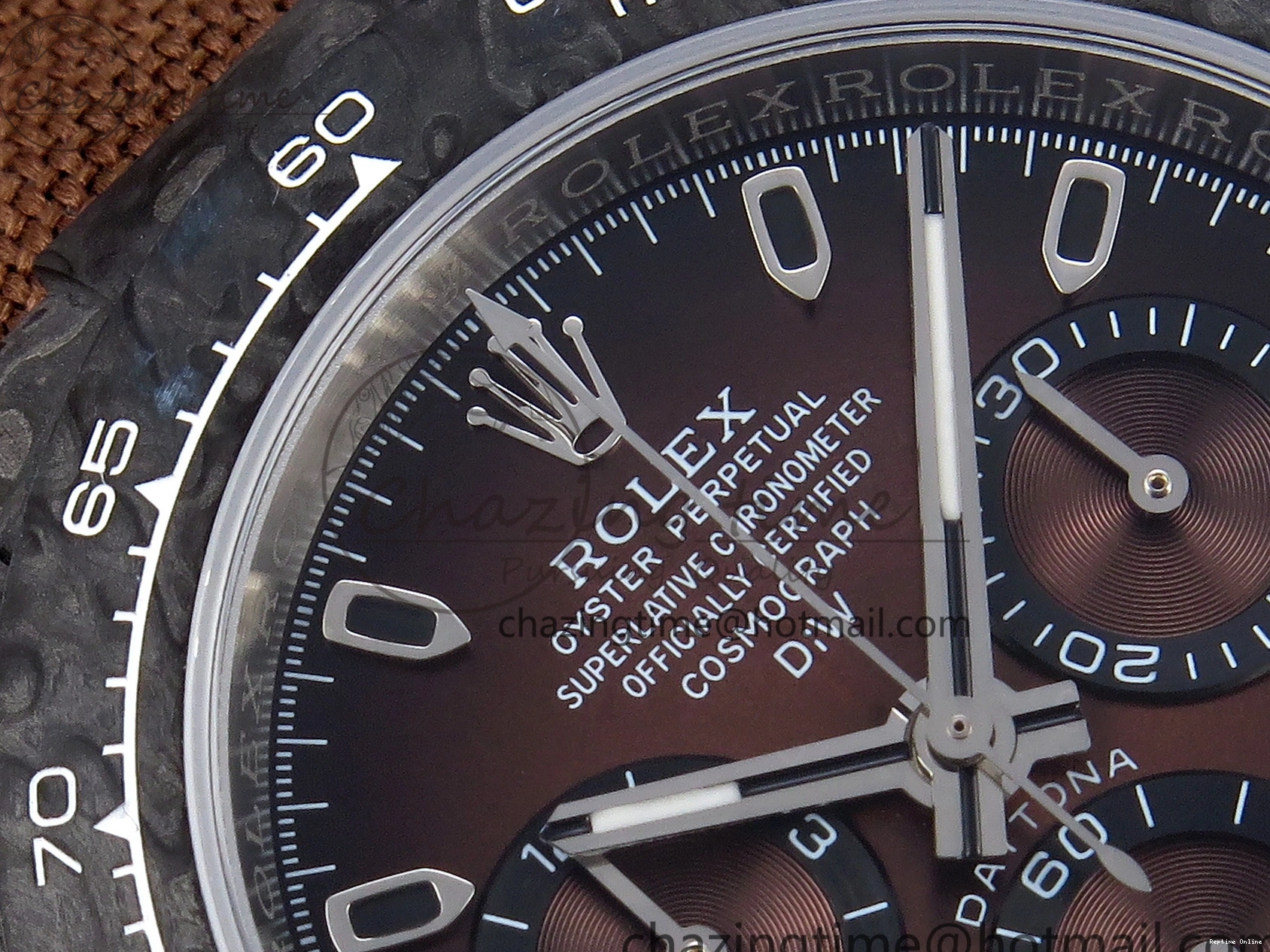 0122 Daytona DIW Carbon SS Case and Bezel DIWF Edition Brown Dial on Brown Nylon Strap A Comfortable 1888